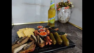 Закусочная Терелка На новый год/Pivə üçün məzələr/Beer plate