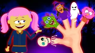 Spooky Finger Family Rhymes | 3D Halloween Songs For Kids | Hoopla Halloween