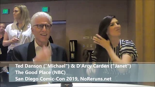 The Good Place Q&A with Ted Danson & D'Arcy Carden (SDCC 2019)