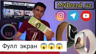 IWatch 7 1:1 lyuks kopiya ozbek tilida  ( full ekran 😱 ), IWatch 7 бирга бир люкс копия. watch DT7