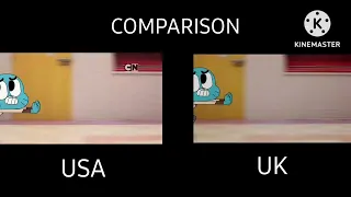 The Amazing World of Gumball - The Fight UK Censorship Comparison (USA vs. UK)