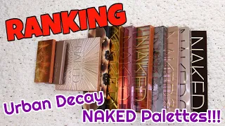 RANKING *ALL* My Urban Decay Naked Palettes | Worse?? BEST??!!