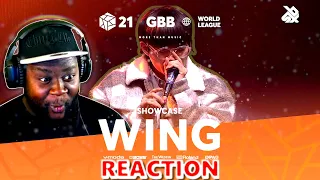 (REACTION) Wing 🇰🇷 | GRAND BEATBOX BATTLE 2021: WORLD LEAGUE I Wildcard Runner-Up Showcase | HE BACK