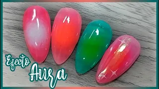 Uñas Efecto Aura / Airbrush Effect Nails