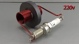 How to Make Top 5 Free 220v Electric Generator from Magnetic Tools and Spark Plug