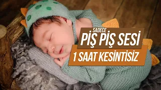 Piş Piş Sesi Müziksiz Kolik Bebekler İçin 1 saat Kesintisiz Siyah Ekran