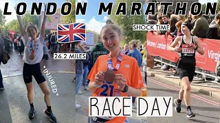 RUNNING THE LONDON MARATHON 2021 | MY FIRST EVER RACE *WITH AN INJURY*