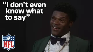 Lamar Jackson Gets Emotional Listening to a Message from His Family | 2018 NFL Draft