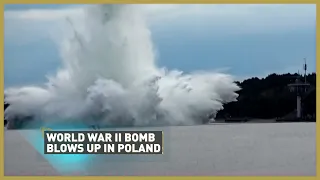World War II bomb found in Poland explodes underwater