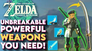 Unbreakable & Powerful WEAPONS Zelda Tears Of The Kingdom! (Zelda TOTK Tips and Tricks)