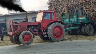 tractor stunt || tractor trolley sugercane load pulling fail tractor || tractor video