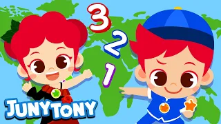 Cuenta del 1 al 10 en 5 Idiomas | Números | Inglés, Coreano, Chino y Más | JunyTony en español