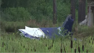 WATCH: Body bags found among wreckage at Wagner boss plane crash