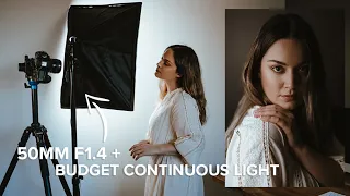 50mm f1.4 Self Portraits with a Budget Continuous Light