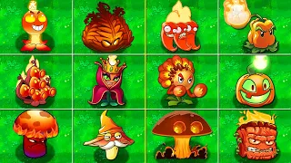 All FIRE Plants Max Level Power-Up! vs Deep Sea Gargantuar in Plants vs Zombies 2