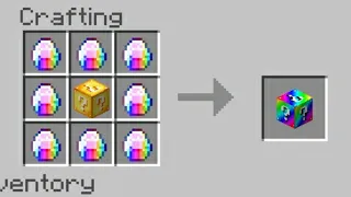 How to Craft RAINBOW LUCKY BLOCK in Minecraft