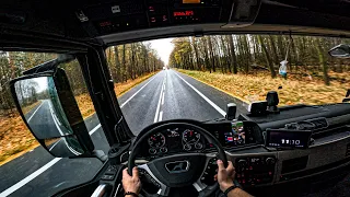 POV Truck Driver in Poland || Bad weather rain day #trucks #truck #driver #pov #hgv