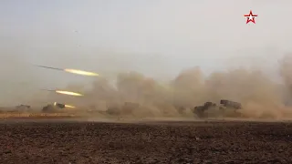 Tornado-G MLRS in 20 seconds destroys mock enemy near Volgograd