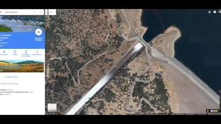 Orovill Dam/Плотина в городе Оровилл (youtube+google map)