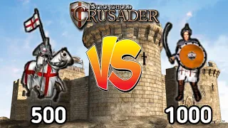 Stronghold Crusader HD: 500 Knight VS 1000 Arabian swordsman