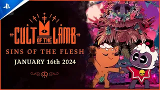 Cult of the Lamb: Sins of the Flesh - Release Date Trailer | PS5 & PS4 Games