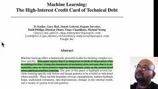 Read a paper: Machine Learning—The High Interest Credit Card of Technical Debt