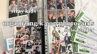 (yo) распаковка биндера и организация к поп фотокарт | stray kids | organizing k pop photocards
