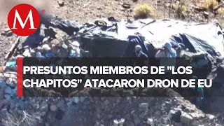 Así balearon "Los Chapitos" un dron de EU que halló narcocampamento