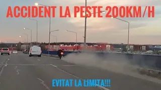 Accident moto la peste 200 km/h evitat in ultimul moment!