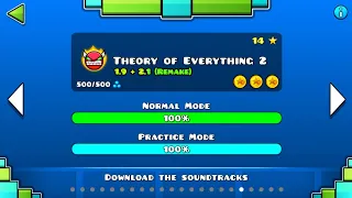 THEORY OF EVERYTHING 2 (2.1 Remake Ver) | Geometry Dash 2.11 : Toe 2 X - TheYunX