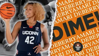 Uconn's Amari Deberry dishes DIME of a pass FROM THE FLOOR against Seton Hall