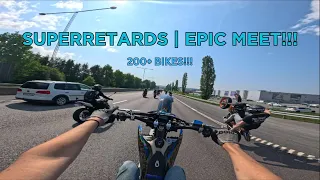 Superretards EPIC MEET | 200+ BIKES!!! | [POV 4K]