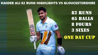 Haider Ali Smashing 82 Runs Highlights for Derbyshire vs Gloucestershire in One Day Cup ~ 01-08-2023