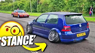 STUPIDLY LOW Cars Leaving a Car Show - Rollhard 2023!