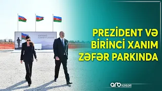 Prezident İlham Əliyev və birinci xanım Mehriban Əliyeva Zəfər parkında olublar