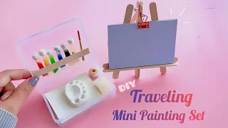 How to make miniature Traveling Painting Set #art #painting