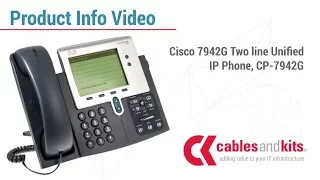 Product Info: Cisco 7942G Two line Unified IP Phone, CP-7942G