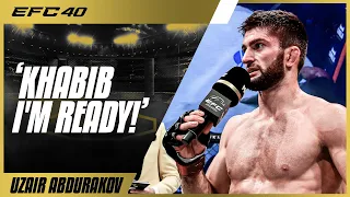 EFC 40: Узаир Абдураков обратился к Хабибу Нурмагомедову после боя