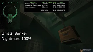 Quake II Enhanced. Nightmare 100% Unit 2 Walkthrough with commentary