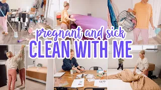 PREGNANT AND SICK CLEAN WITH ME // CLEANING MOTIVATION // BECKY MOSS