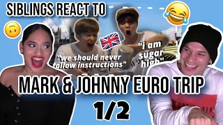 Siblings react to NCT's MARK & JHONNY's europe trip was a mess☕😂| 1/2 | REACTION