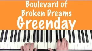 How to play BOULEVARD OF BROKEN DREAMS - Greenday | Piano Chords Tutorial