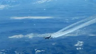 Air-to-Air with Airbus A340 (contrails)
