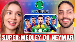 Profª de Geografia Reage | ♫ SUPER-MEDLEY DO NEYMAR | FutParódias - Especial de 10 Milhões | REACT