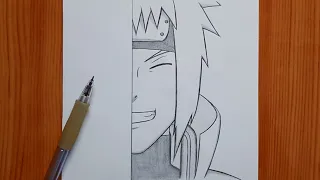 How to draw Minato Namikaze | Minato step by step | Easy drawing