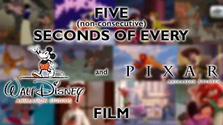 Five Non-Consecutive Seconds of Every Disney and Pixar Film