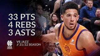 Devin Booker 33 pts 4 rebs 3 asts vs Jazz 21/22 season