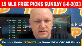 15 FREE MLB Picks and Predictions on MLB Betting Tips for Today, Sunday 8/6/2023