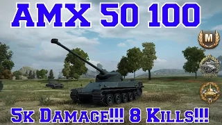 World of Tanks: AMX 50 100: 5k Damage!!! 8 Kills!!! (Ace Tanker)