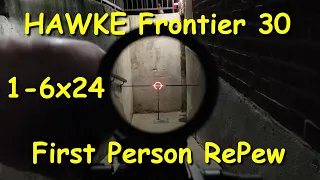 HAWKE Frontier 30 1-6x24 Tactical Dot IR Reticle - First Person RePew